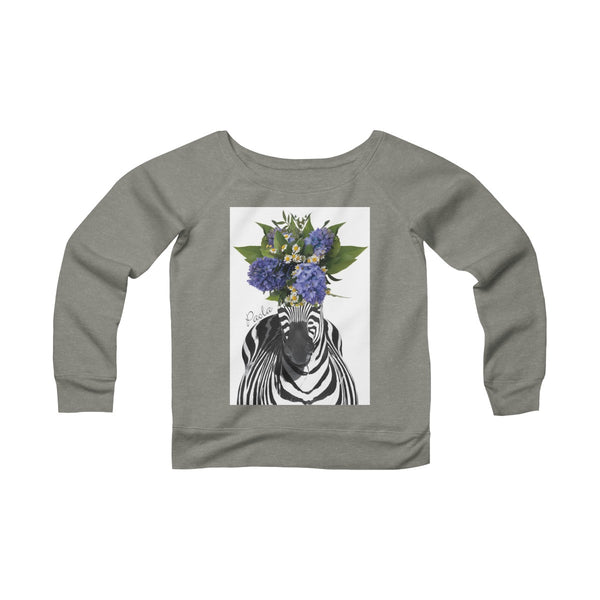 Women's Sponge Fleece Wide Neck Sweatshirt - Paola V Cesano